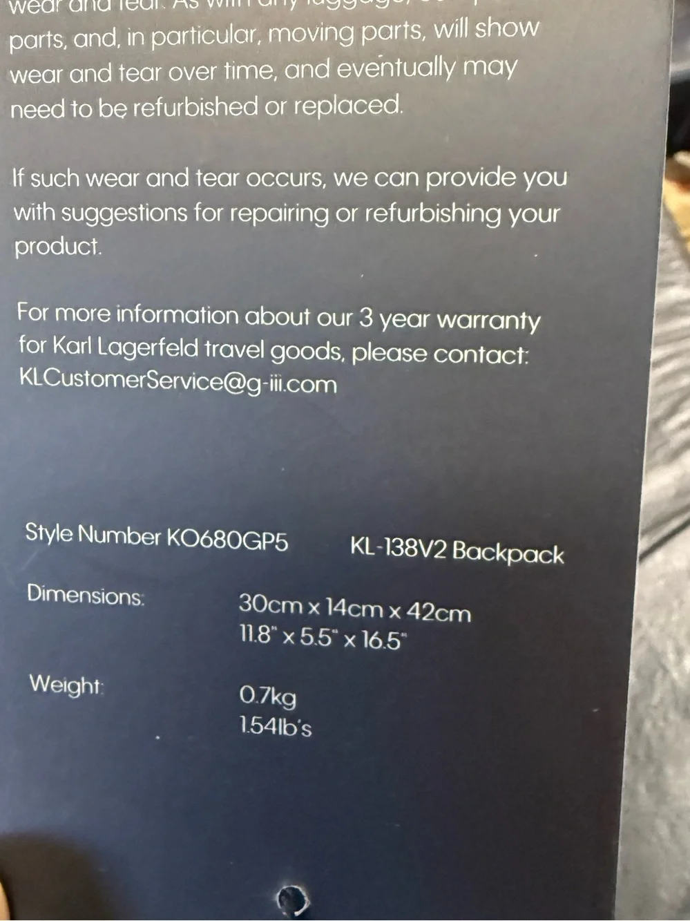 Karl Lagerfeld Black Backpack with Icon Graphic NWT Kitty Karl